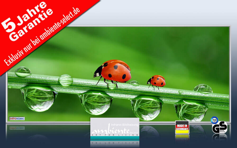 infrarot bildheizung marienkaefer 140 x 60 cm