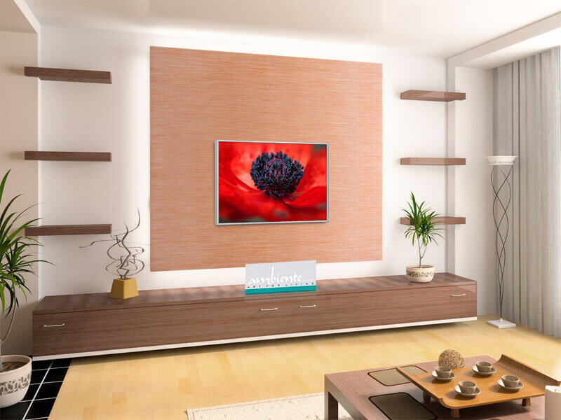 bildheizung im wohnbereich, motiv mohn mit alurahmen m10 im format 90x60 cm