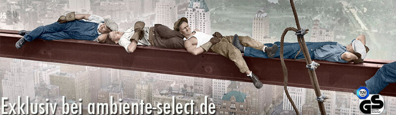 infrarot bildheizung mit den weltbekannten fotos nickerchen ueber einem wolkenkratzer